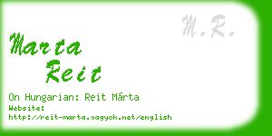 marta reit business card